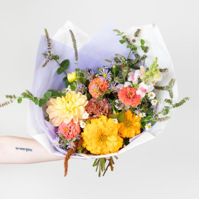 Medium Retail Wrapped Bouquet